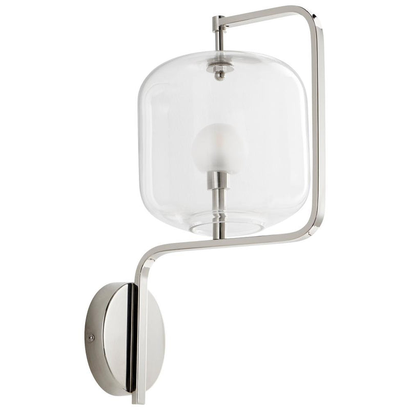 1 Light 10.5" Nickel Wall Sconce