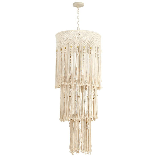 1 Light 20.75" White Pendant