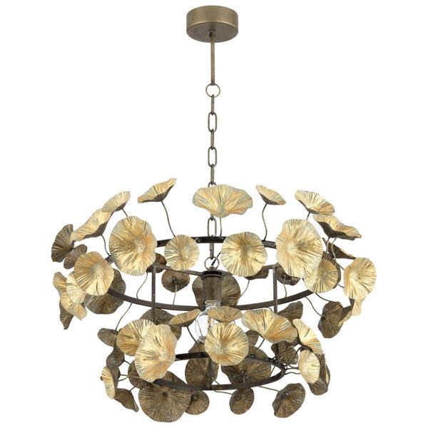 1 Light 25" Antique Brass Pendant