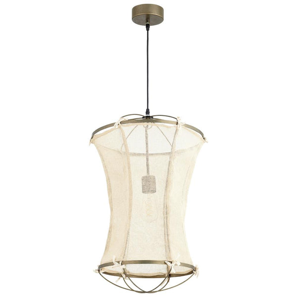 1 Light 16" White Pendant