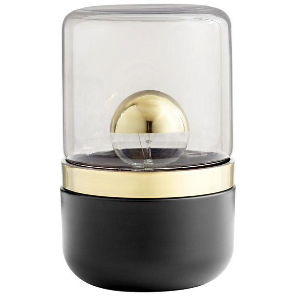 1 Light 10.5" Black Table Lamp