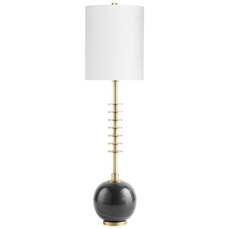 1 Light 28.25" Black/Gold Table Lamp