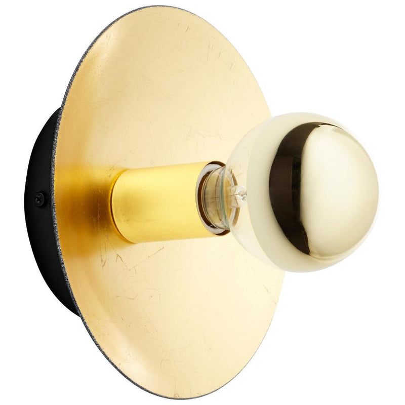 1 Light 3.5" Black and Gold Wall Sconce