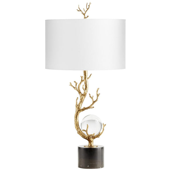 1 Light 37.5" Gold Table Lamp