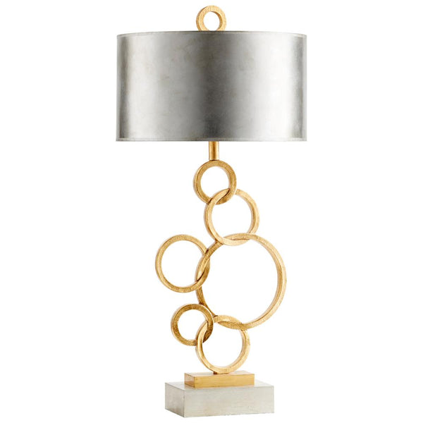 1 Light 38.5" Gold/Silver Table Lamp