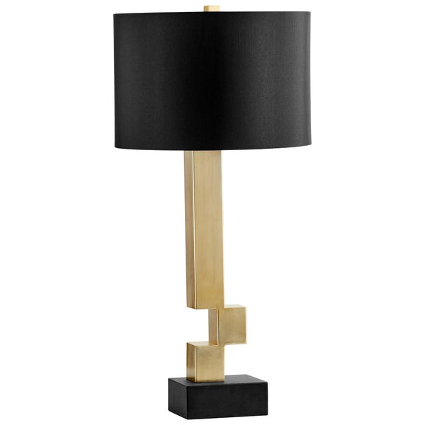 1 Light 31.25" Black/Frosted Table Lamp
