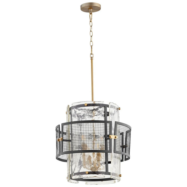 4 Light Brass Chandelier