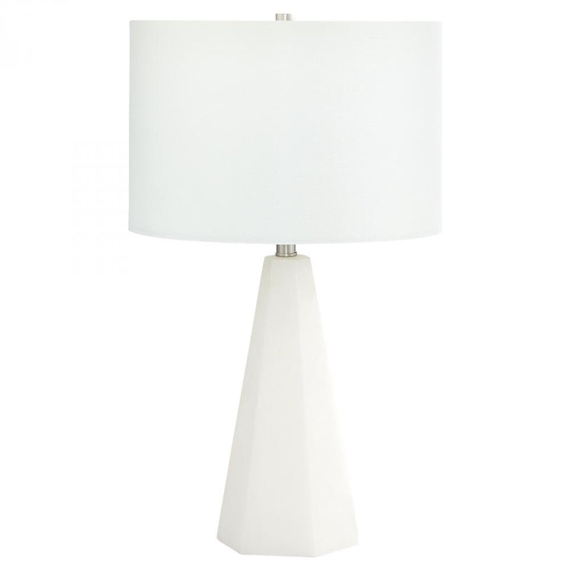 1 Light 27" White Table Lamp