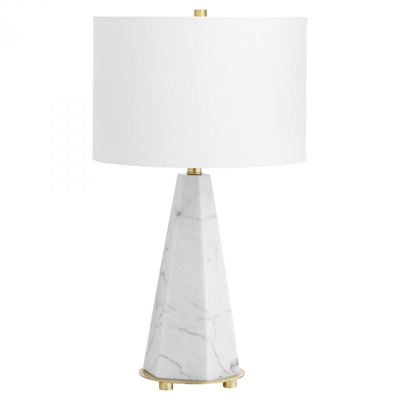 1 Light 27" White Table Lamp