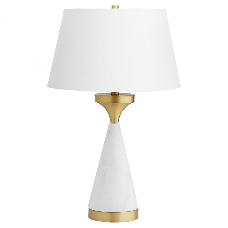 1 Light 27.25" White Table Lamp