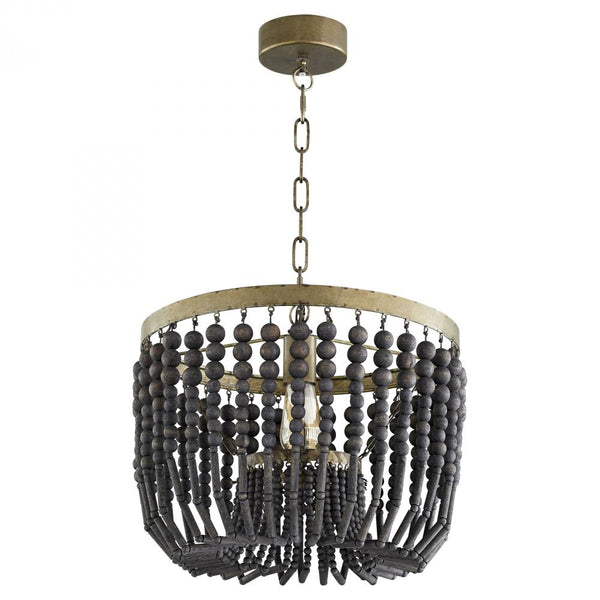1 Light 16" Black Pendant