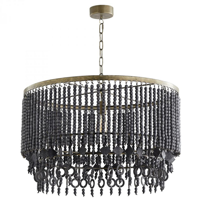 1 Light 30" Black Pendant