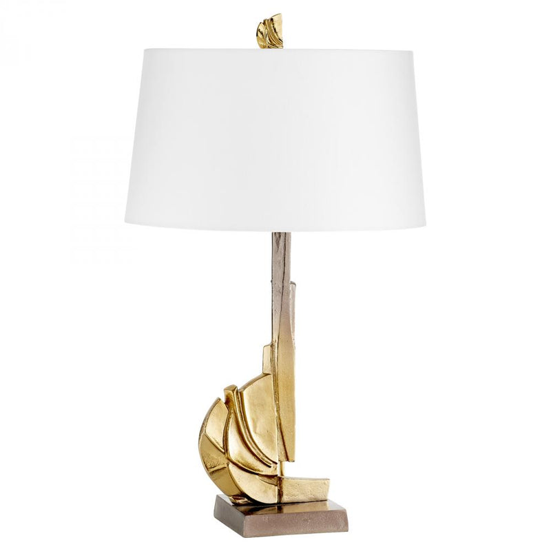 1 Light 31.5" Antique Brass Table Lamp