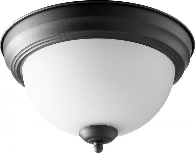 Traditional 2 Light Ceiling Mount, 11.5" Wide