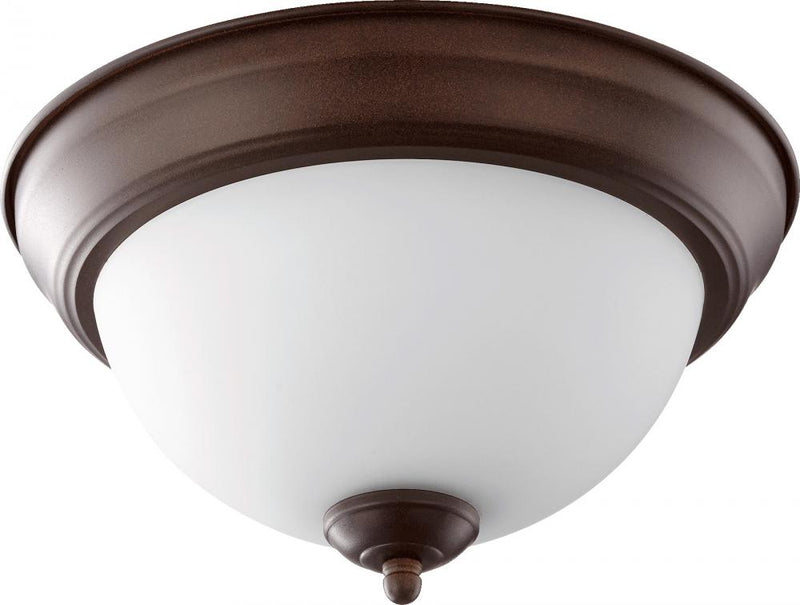 Traditional 2 Light Ceiling Mount, 11.5" Wide