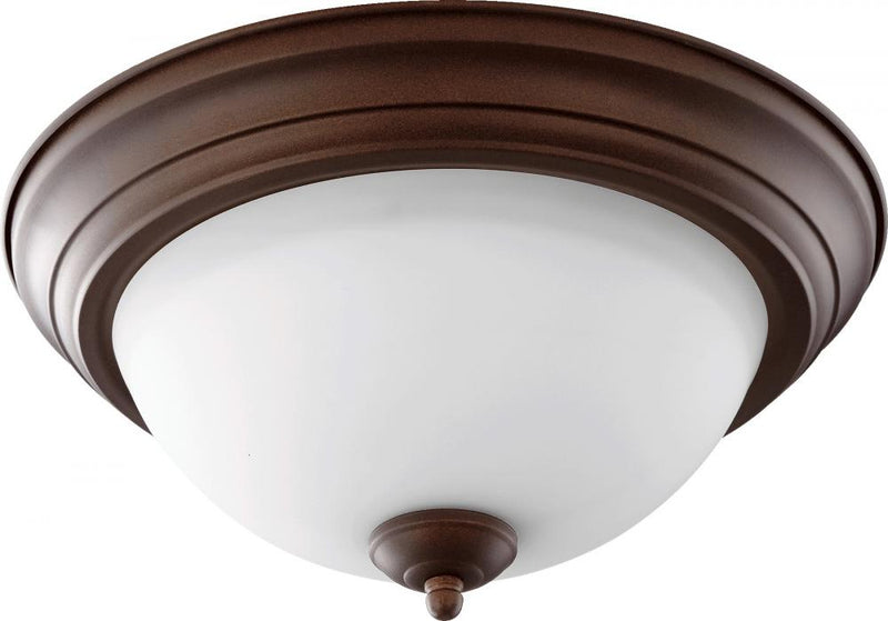 Traditional 2 Light Ceiling Mount, 13.5" Wide