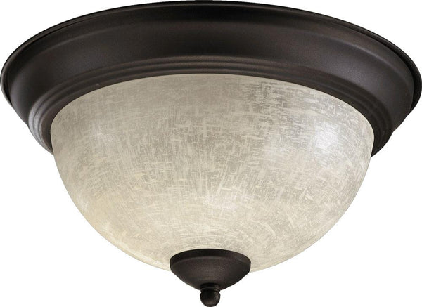 Traditional 2 Light Ceiling Mount, 11.25" Wide