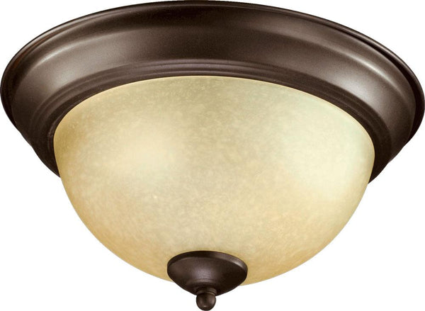 Traditional 2 Light Ceiling Mount, 11.25" Wide