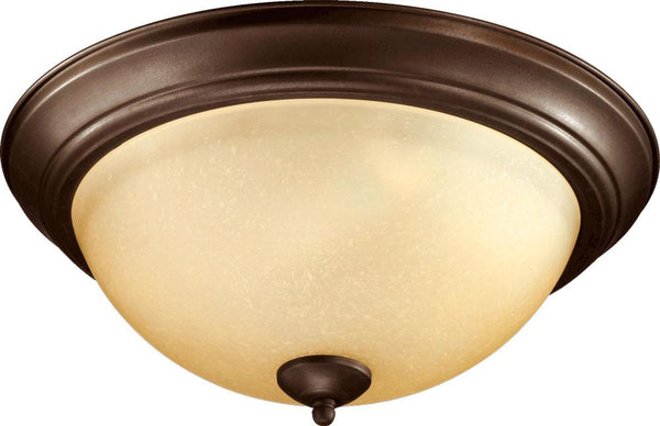 Traditional 3 Light Ceiling Mount, 15.5" Wide