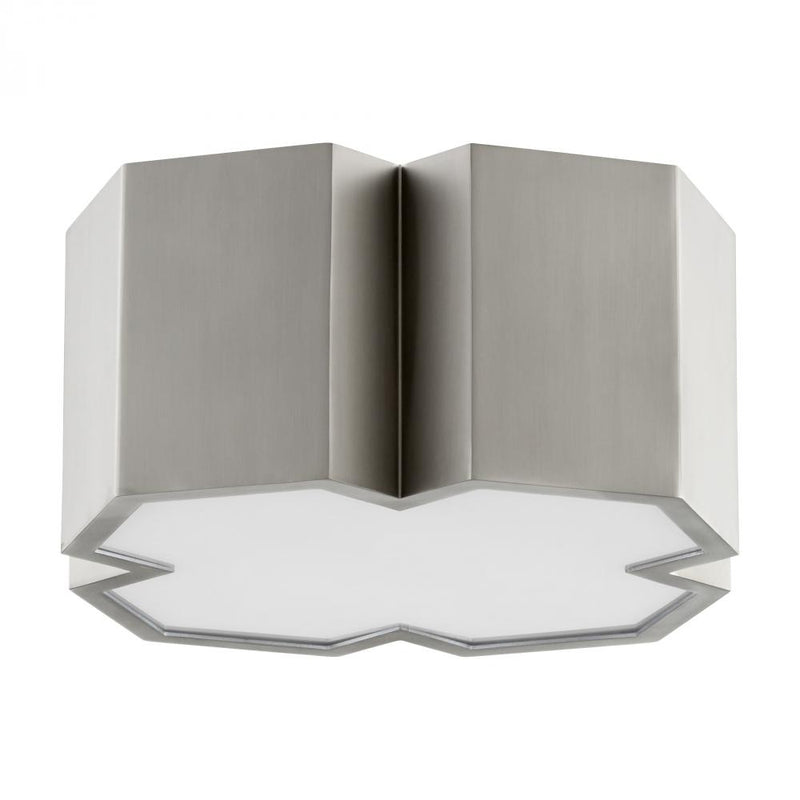 Modern and Contemporary 2 Light Ceiling Mount, 13.5" Wide