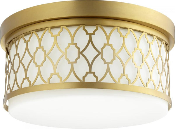 Transitional 3 Light Ceiling Mount, 14.25" Wide