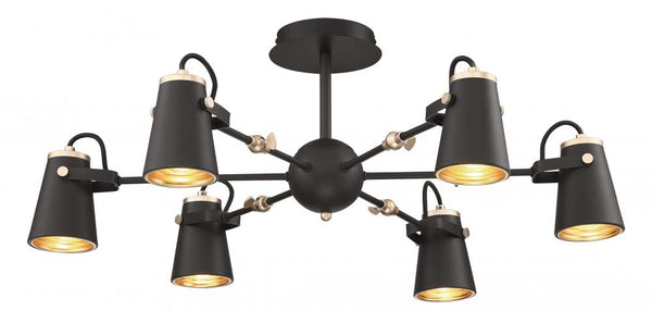 Edward 6 Light 32" E12 Semi Flush Mount