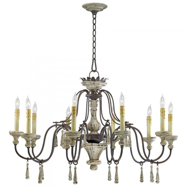 Provence 10 Light B Type Brown Chandelier